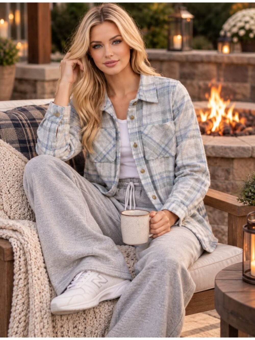 NWT BeachLunchLounge Sally Plaid Shacket Oversized Shirt Jacket S (Nordstrom)